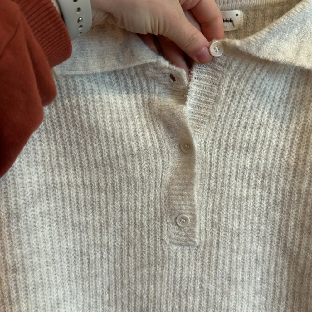 Sophie Rue Long Sleeve Polo Sweater xl‎
